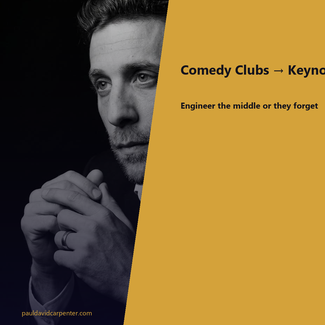 What Comedy Clubs Taught Me About Corporate Keynotes